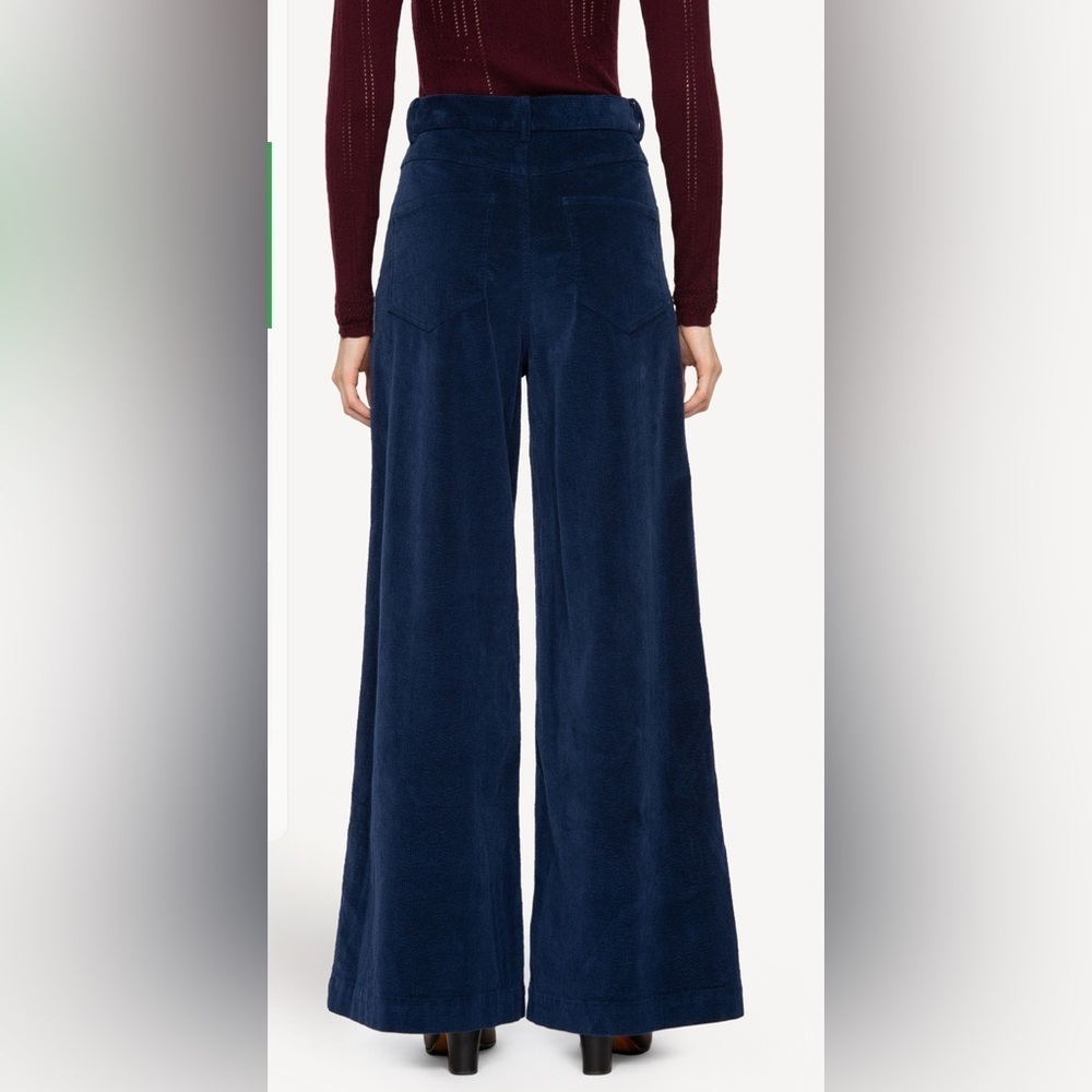 Sea New York Blue Carine Corduroy Wide Leg Jeans 6 - Picture 4 of 13